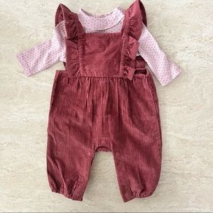 Baby Gap Cord Overalls and Bodysuit Set
